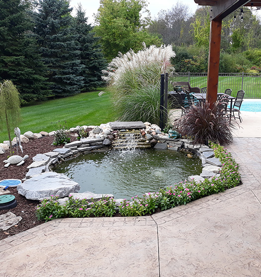 Residential pond installation of Pond Place of Michigan